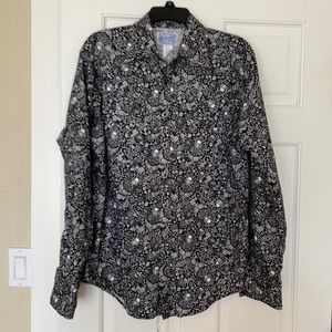 Rockmount  Long Sleeve Black Snap Button Up Shirt. Size S